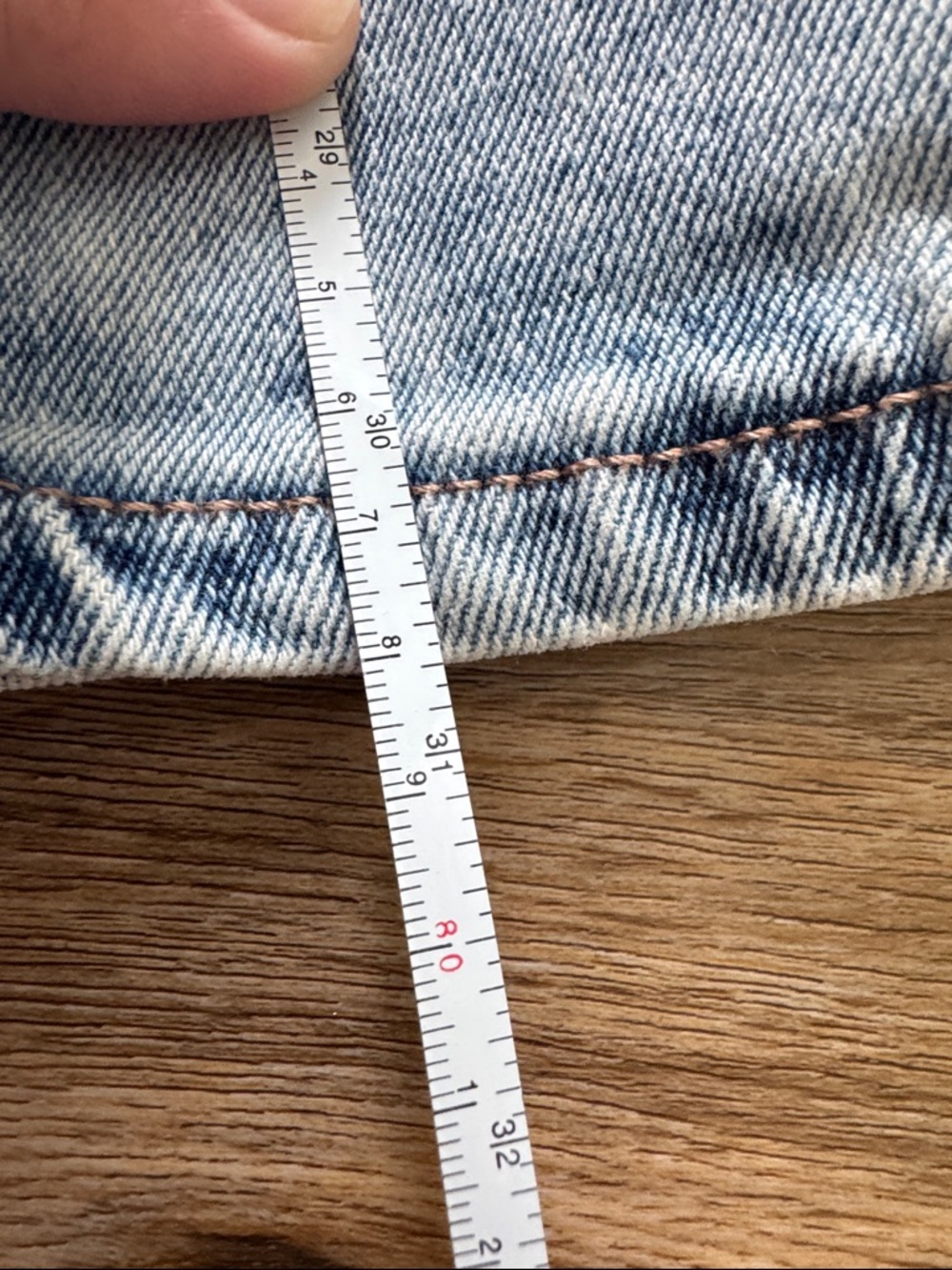 Reitmans Light Blue Denim Midi Skirt with Front Slit - Picture 5 of 6